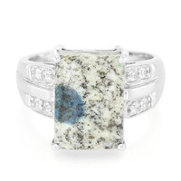 Anello in argento con Azzurrite del K2