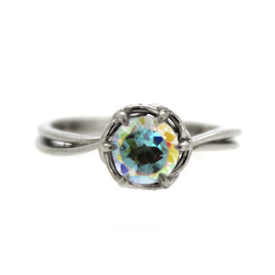 Anello in argento con Topazio Moonlight