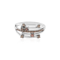 Anello in argento con Zircone Cognac