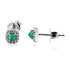 Orecchini in argento con Smeraldo Colombiano
