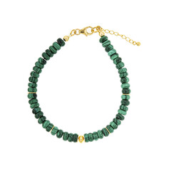 Bracciale in argento con Malachite