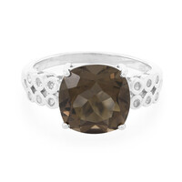Anello in argento con Quarzo Fumè