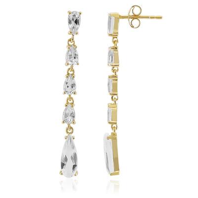 Orecchini in argento con Topazio Bianco