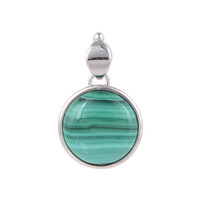 Ciondolo in argento con Malachite
