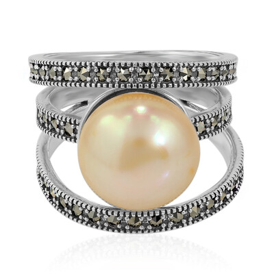 Anello in argento con Perla di Acqua Dolce (TPC)