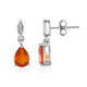 Orecchini in argento con Onice Rossa