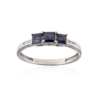 Anello in oro con Zaffiro Ceylon Blu