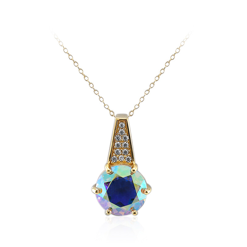 KristLand Gioielli Collana in Argento Sterling 925 con Opale