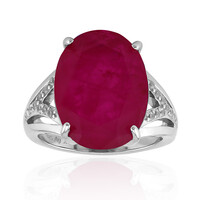 Anello in argento con Quarzo Fucsia