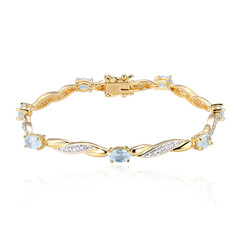 Bracciale in ottone con Topazio Blu Cielo (Juwelo Style)