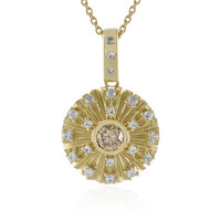 Collana in oro con Diamante Champagne I2 (de Melo)