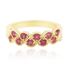 Anello in oro con Berillo Rosso