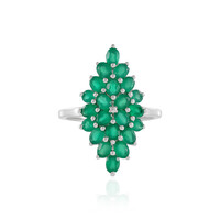 Anello in argento con Onice Verde