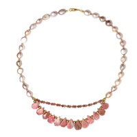 Collana in argento con Rodocrosite