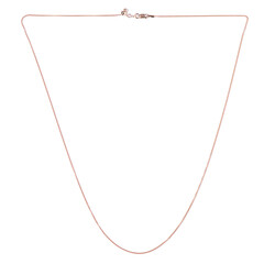 Catenina groumette regolabile con cursore in argento 925 placcato oro rosa - 61 cm - 2,58 g
