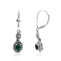Orecchini in argento con Malachite (Desert Chic)