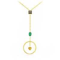 Collana placcata in oro con Gemme