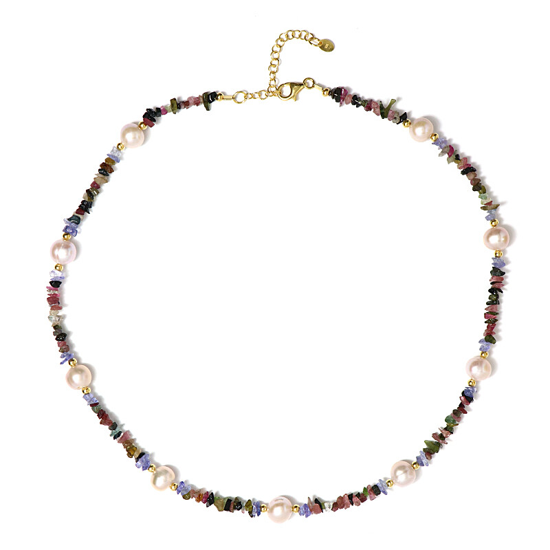 Collana Rotta Della Perla E Una Cassa Illustrazione Vettoriale