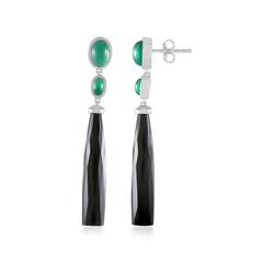 Orecchini in argento con Onice Nero (KM by Juwelo)