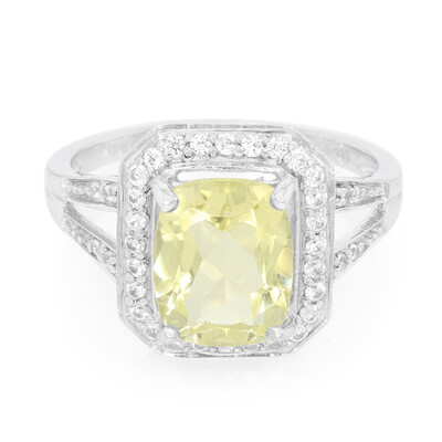 Anello in argento con Citrino Limone