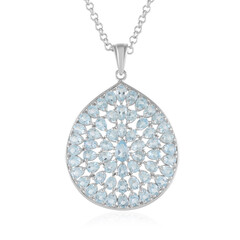 Collana in argento con Topazio Blu Cielo
