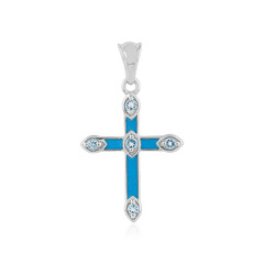 Ciondolo in argento con Topazio Blu Cielo