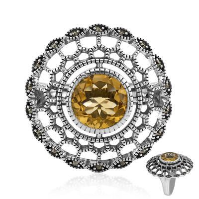 Anello in argento con Citrino (Annette classic)