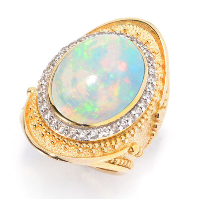 Anello in argento con Opale di Welo AAA (Dallas Prince Designs)
