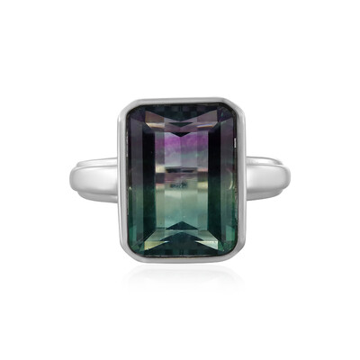 Anello in argento con Fluorite Bicolore