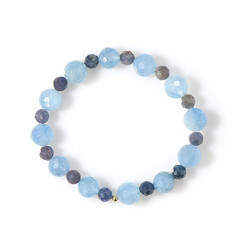 Bracciale in argento con Acquamarina Brasiliana