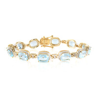 Bracciale in argento con Topazio Blu Cielo