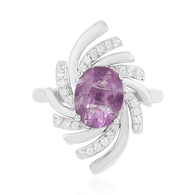 Anello in argento con Fluorite Viola