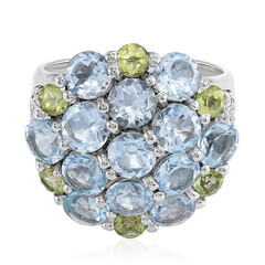 Anello in argento con Topazio Blu Cielo
