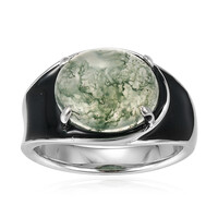 Anello in argento con Agata Muschiata
