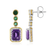 Orecchini in argento con Ametista (Gems en Vogue)