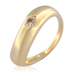 Anello in oro con Diamante Champagne I2 (de Melo)