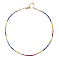 Collana in argento con Zaffiro Fancy