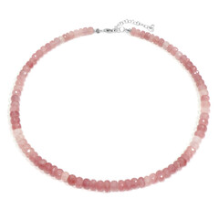 Collana in argento con Quarzo Rosa di Saver