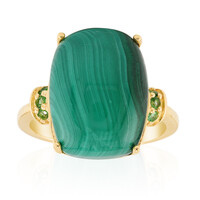 Anello in argento con Malachite