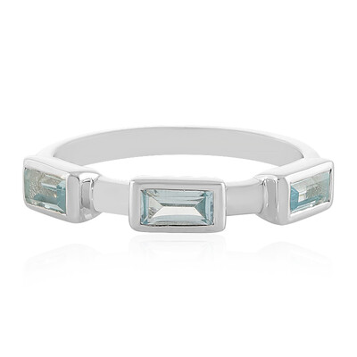 Anello in argento con Topazio Blu Cielo