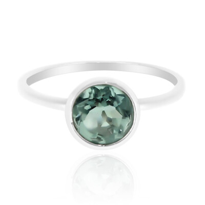 Anello in argento con Fluorite Blu Caraibico