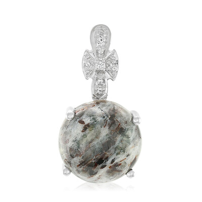 Ciondolo in argento con Astrofillite