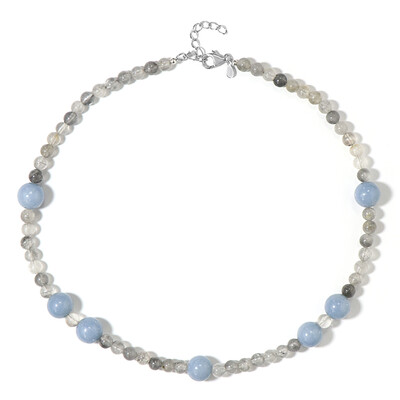 Collana in argento con Angelite Blu