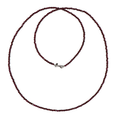 Collana in argento con Rodolite