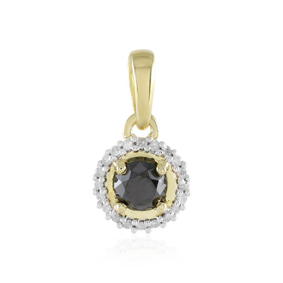 Ciondolo in argento con Diamante Nero