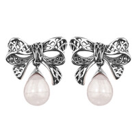 Orecchini in argento con Quarzo Rosa