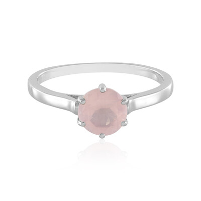 Anello in argento con Quarzo Rosa