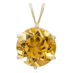 Ciondolo in oro con Citrino