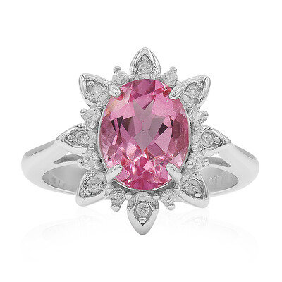 Anello in argento con Topazio Mistico Flamingo