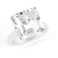 Anello in argento con Quarzo Bianco